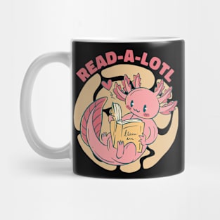 Bookworm Bliss: The Reading Axolotl Adventure Mug